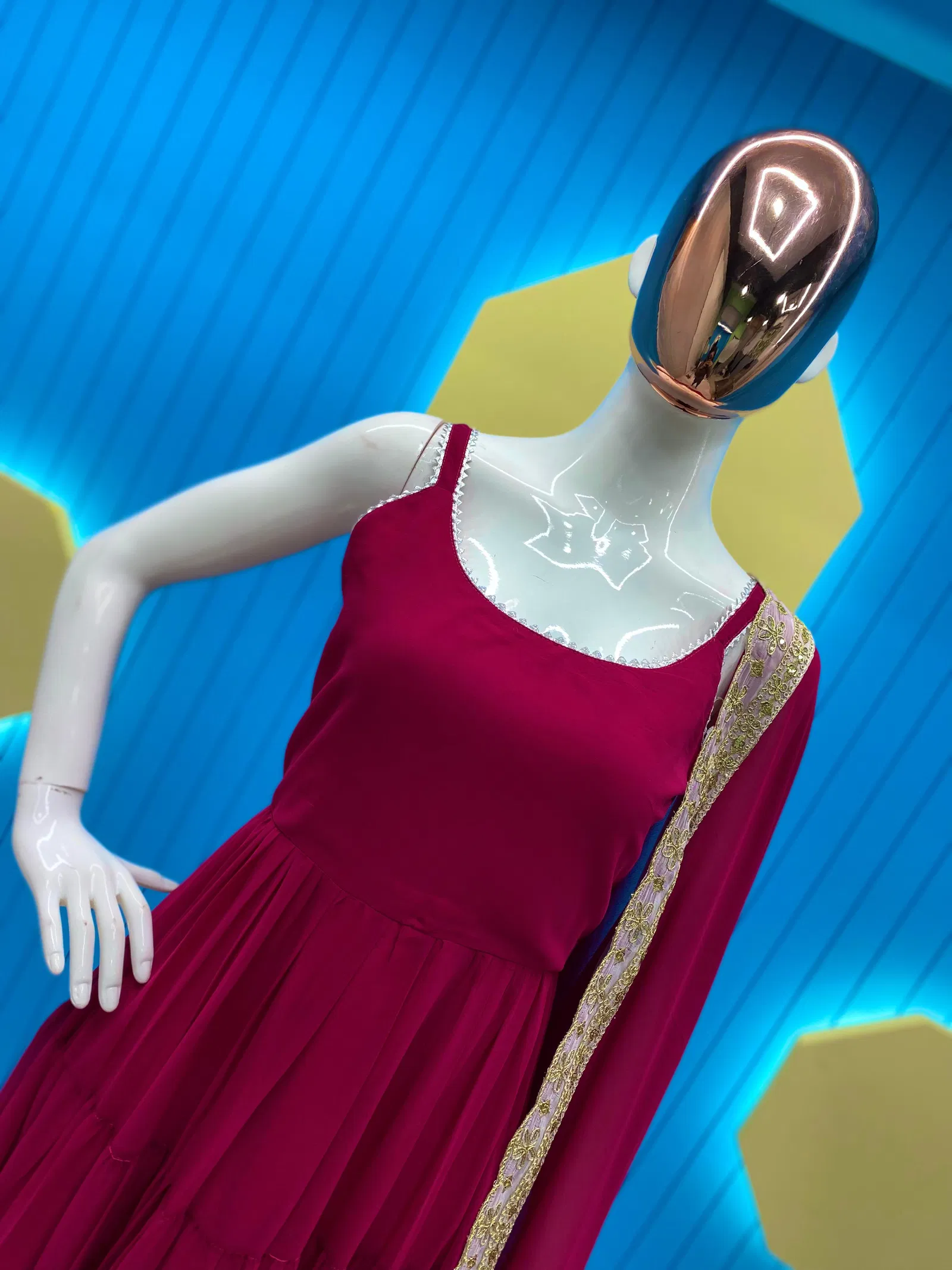 LG 1800 Heavy Georgette Gown With Dupatta Catalog
